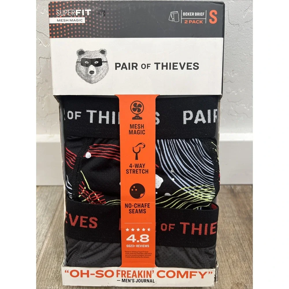 *NEW* Men's Pair of Thieves Mesh Boxer Briefs Underwear Size Small  2 pack